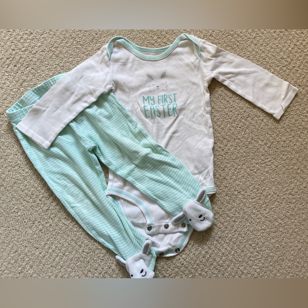 Carters 2 piece easter set unisex 9months